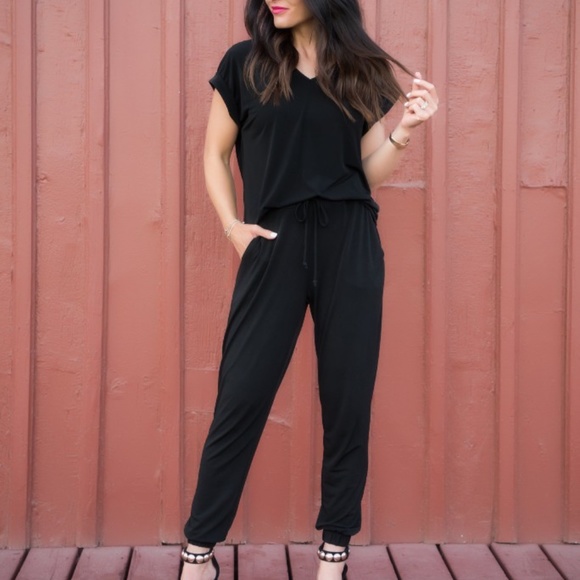 Brigitte Brianna Pants - Brigitte Brianna Black Short Sleeve Everyday Jumper